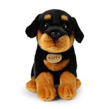 Rappa ECO Rottweiler sitting soft toy 30 cm - realistic soft toy made from recycled PET bottles