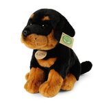 Rappa ECO Rottweiler sitting soft toy 30 cm - realistic soft toy made from recycled PET bottles