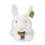 Rappa ECO knuffel konijn 23 cm - realistische knuffel van recyclede PET flessen - wit