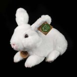 Rappa ECO knuffel konijn 23 cm - realistische knuffel van recyclede PET flessen - wit