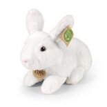 Rappa ECO knuffel konijn 23 cm - realistische knuffel van recyclede PET flessen - wit