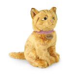 Rappa ECO knuffel kat zittend 26 cm - realistische knuffel van recyclede PET flessen - goudbruin