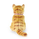 Rappa ECO knuffel kat zittend 26 cm - realistische knuffel van recyclede PET flessen - goudbruin