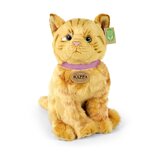 Rappa ECO knuffel kat zittend 26 cm - realistische knuffel van recyclede PET flessen - goudbruin