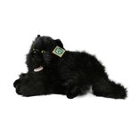 Rappa ECO knuffel kat / poes 30 cm - realistische knuffel van recyclede PET flessen - zwart