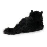 Rappa ECO knuffel kat / poes 30 cm - realistische knuffel van recyclede PET flessen - zwart