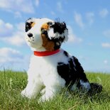 Rappa ECO knuffel Australische Herder zittend 35 cm - realistische knuffel van recyclede PET flessen