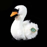 Rappa ECO peluche de cisne 25 cm - peluche realista a partir de botellas de PET recicladas - blanco