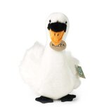 Rappa ECO peluche de cisne 25 cm - peluche realista a partir de botellas de PET recicladas - blanco