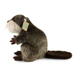 Rappa ECO knuffel bever 25 cm - realistische knuffel van recyclede PET flessen - bruin wit
