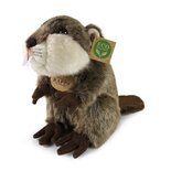 Rappa ECO knuffel bever 25 cm - realistische knuffel van recyclede PET flessen - bruin wit