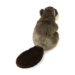 Rappa ECO knuffel bever 25 cm - realistische knuffel van recyclede PET flessen - bruin wit