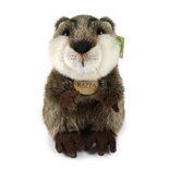 Rappa ECO knuffel bever 25 cm - realistische knuffel van recyclede PET flessen - bruin wit
