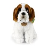 Rappa ECO knuffel Sint Bernard 30 cm - realistische knuffel van recyclede PET flessen - bruin wit 