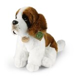Rappa ECO knuffel Sint Bernard 30 cm - realistische knuffel van recyclede PET flessen - bruin wit 