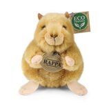 Rappa ECO knuffel goudhamster 16 cm - realistische knuffel van recyclede PET flessen - goud bruin