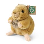 Rappa ECO knuffel goudhamster 16 cm - realistische knuffel van recyclede PET flessen - goud bruin