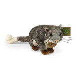 Rappa ECO knuffel buidelrat 22 cm - realistische knuffel van recyclede PET flessen - grijs wit
