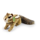 Rappa ECO knuffel Chipmunk 17 cm - realistische knuffel van recyclede PET flessen - bruin wit