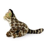 Rappa ECO knuffel ocelot 27 cm - realistische knuffel van recyclede PET flessen - bruin creme zwart