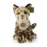 Rappa ECO knuffel ocelot 27 cm - realistische knuffel van recyclede PET flessen - bruin creme zwart
