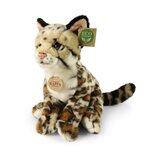 Rappa ECO knuffel ocelot 27 cm - realistische knuffel van recyclede PET flessen - bruin creme zwart