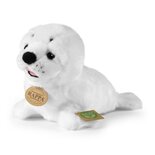 Rappa ECO knuffel zeehond 25 cm - realistische knuffel van recyclede PET flessen - wit