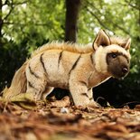 Rappa ECO knuffel hyena staand 40 cm - realistische knuffel van recyclede PET flessen - bruin beige