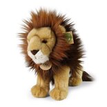 Rappa ECO knuffel leeuw 28 cm - realistische knuffel van recyclede PET flessen - bruin