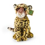 Rappa ECO knuffel cheetah 28 cm - realistische knuffel van recyclede PET flessen - karamel bruin