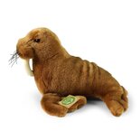Rappa ECO knuffel walrus 26 cm - realistische knuffel van recyclede PET flessen - bruin
