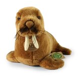 Rappa ECO knuffel walrus 26 cm - realistische knuffel van recyclede PET flessen - bruin