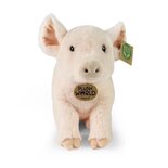 Rappa ECO knuffel varken 28 cm - realistische knuffel van recyclede PET flessen - plush world collectie