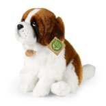 Rappa ECO knuffel Sint Bernard 28 cm - realistische knuffel van recyclede PET flessen - bruin wit