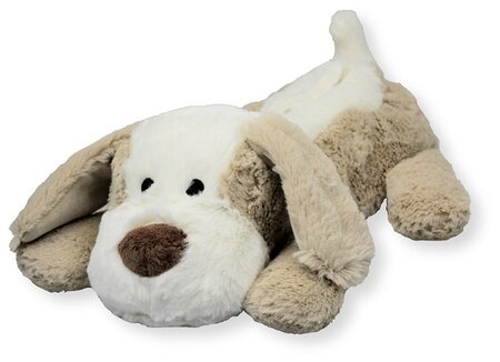 Inwolino warmteknuffel hond 32 cm - bruin wit