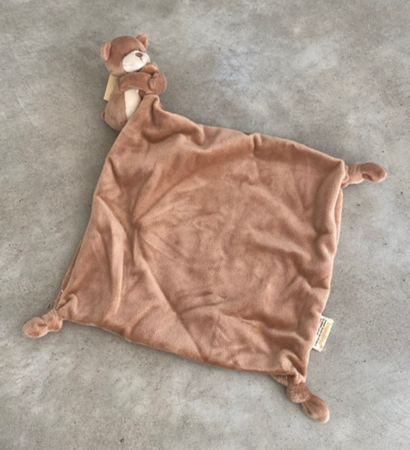 Inwolino knuffeldoekje beer 25x25 cm - bruin