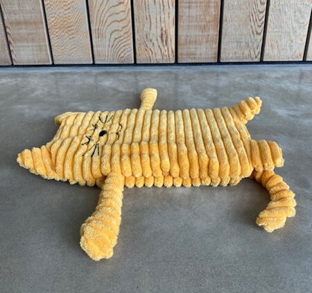 Inwolino warmteknuffel kat / poes 27 cm - geel