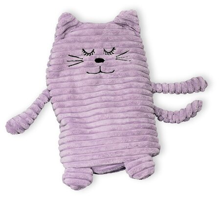 Inwolino warmteknuffel kat / poes 27 cm - magnetronknuffel - lila