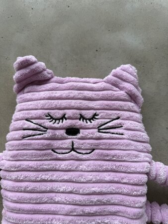 Inwolino warmteknuffel kat / poes 27 cm - magnetronknuffel - lila