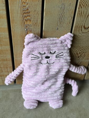 Inwolino warmteknuffel kat / poes 27 cm - magnetronknuffel - lila