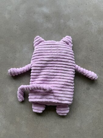 Inwolino warmteknuffel kat / poes 27 cm - magnetronknuffel - lila