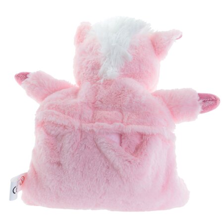 Puckator warmteknuffel eenhoorn 29 cm - roze - magnetronknuffel