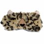 Slaapmasker Pluche luipaard Puckator beige/zwart/bruin