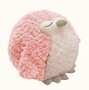 Cozy Time uil knuffelkussen handwarmer 35 cm wit/roze/lichtgrijs