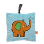 Fashy warmtekussen / knuffeldoekje olifant 15x15 cm lichtblauw