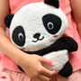 Bitten warmtekussen panda 28 cm - zwart wit - magnetronkussen 