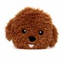 Warmtekussen doodle hond 20x26 cm - magnetronkussen - bruin 
