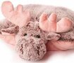 Knuffelkussen met handwarmer eland 44x40 cm - bruin