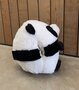 Cozy Time panda knuffelkussen handwarmer 35 cm zwart/wit