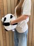 Cozy Time panda knuffelkussen handwarmer 35 cm zwart/wit